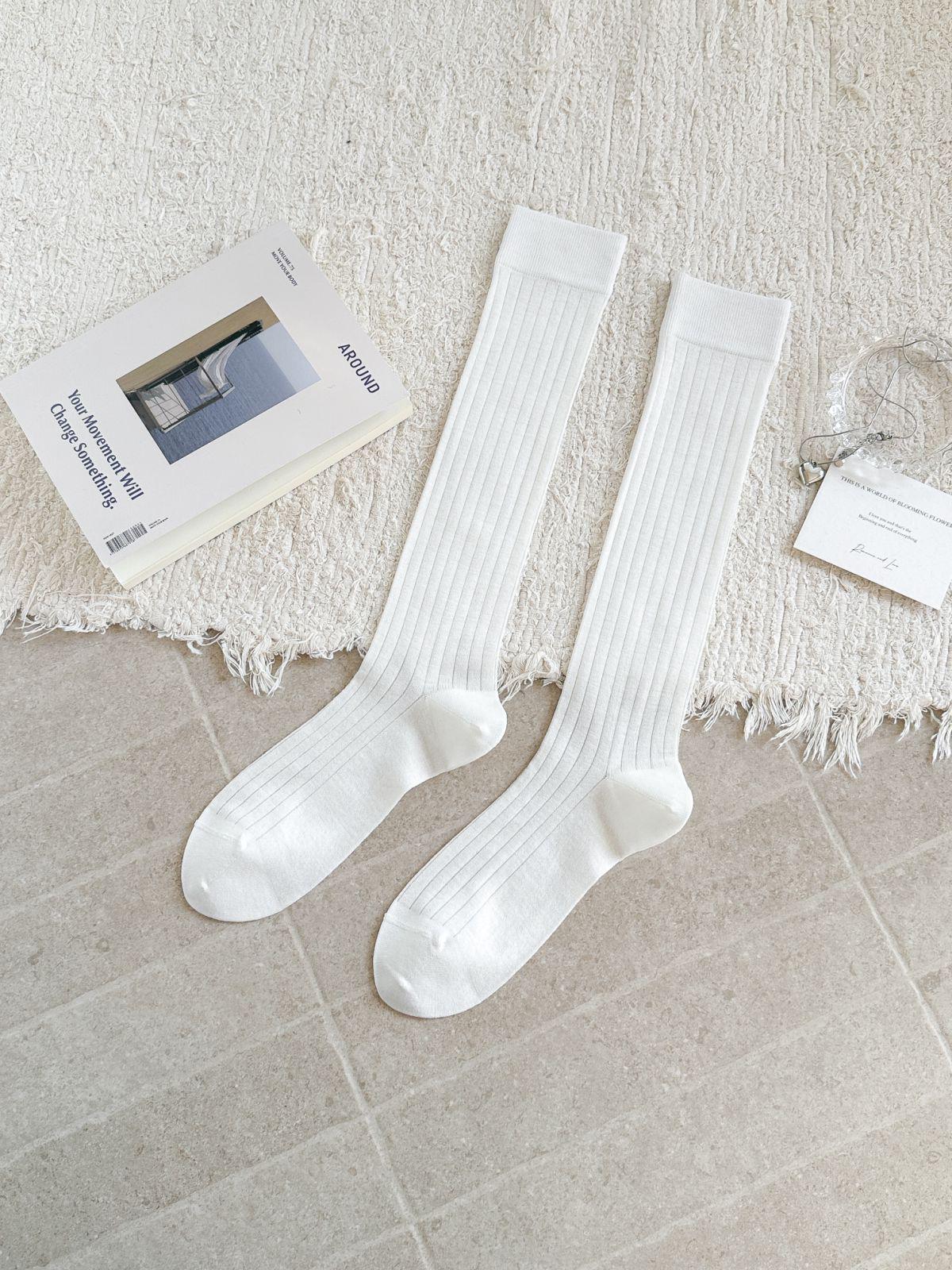 Mulberry Silk Women s Korean Style Calf-Length Breathable Spring Socks One Size