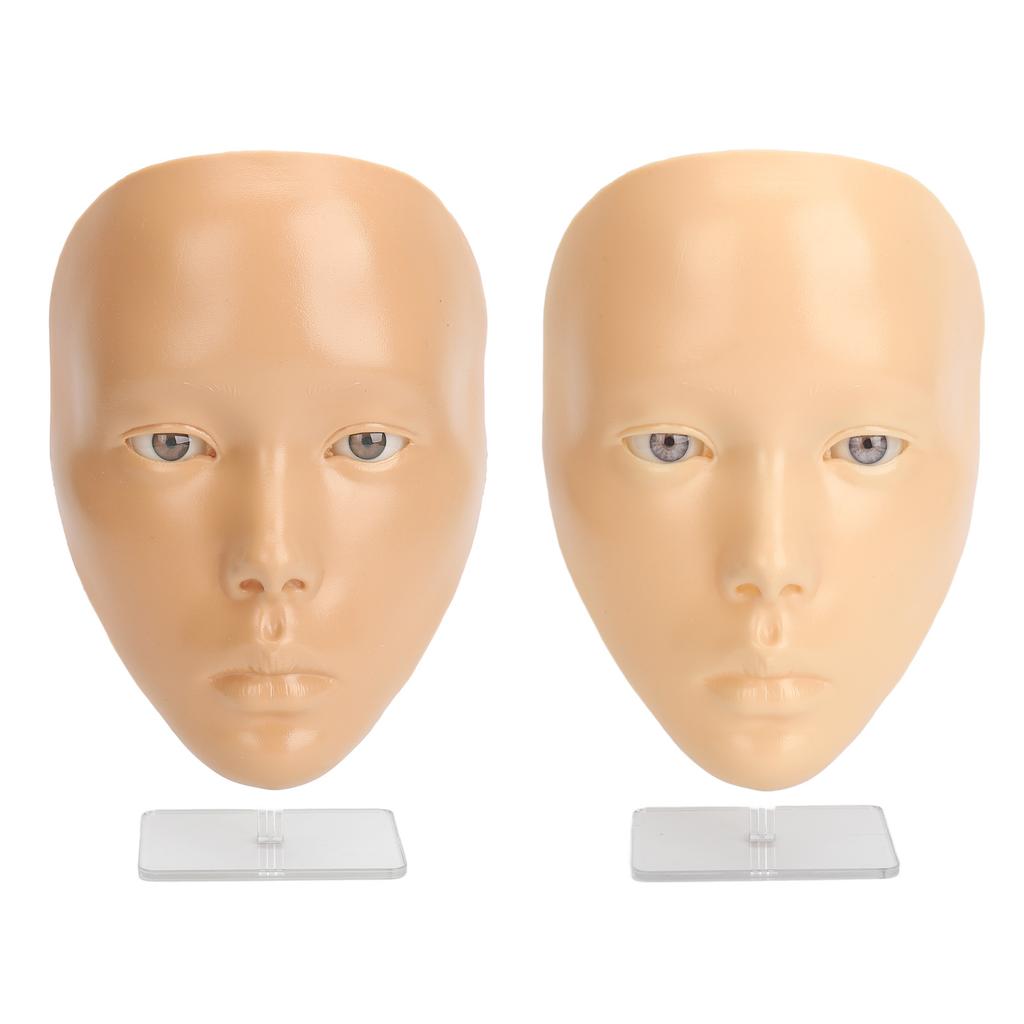 Cosmetic Practice Board Kit Realistic Practicing Silicone Makeup Mannequin Face Board with 40ml