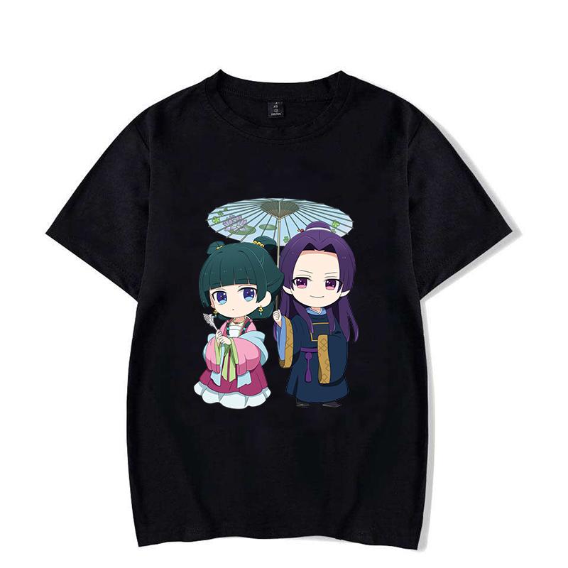Funny Anime The Apothecary Diaries Print T-Shirt Women Men Loose Short Sleeve Round Neck Top Female Casual Shirt Tees