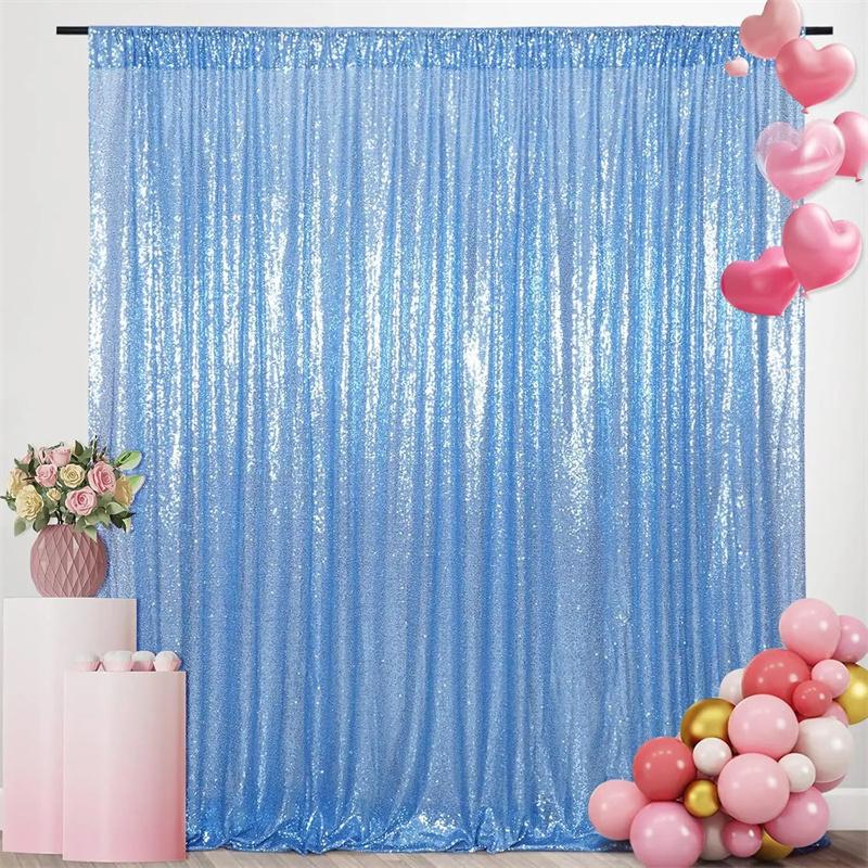 1PCS Sequin Backdrop,Glitter Background Curtains Shimmer Photography for Party Wedding Birthday Christmas Baby Shower Back Drop Decor