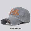 American Hat Washed Hat Men'S Casual Baseball Cap Outdoor Embroidery Big M Trendy Versatile Sunscreen Hat