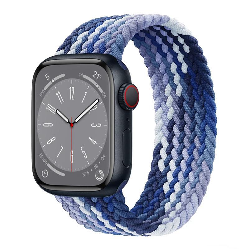 Strap For Apple Watch Band 44mm 40mm 45mm 41mm 49mm 38mm 42mm Elastic Braided Solo Loop Bracelet Iwatch Series 7 Se 3 6 8 Ultra