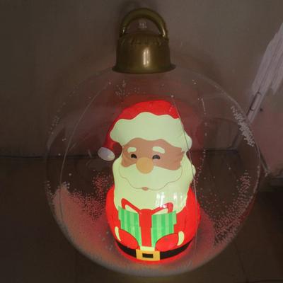 24 Inch Inflatable Christmas Balls Light Up PVC Giant LED Christmas Balloon Snowman Outdoor Inflatable Christmas Decorations