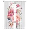 Peony Flower Leaves Tulle Curtains For Living Room Sheer Curtain For Bedroom Window Blinds Voile Curtains