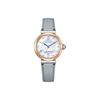 Bellflower Series Fashion Casual Waterproof Eco-Drive Quartz Movement Leather Strap Watch Mother Of Pearl Dial Women Watches EM1074-15D