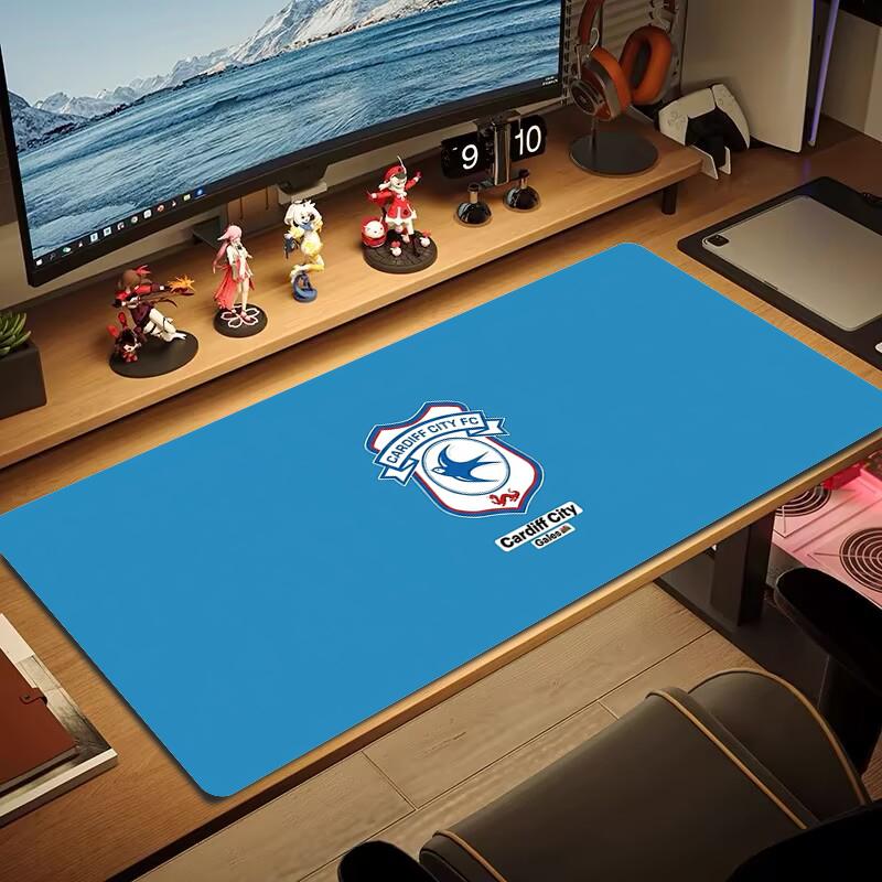 Cardiff City Football Club Mouse Pad Large Gaming Table Cushion Non-slip Laptop Tablet Big Mousepad XXL Mat Mini PC Playmat With Lock edge_xia