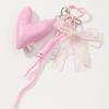 Trendy Heart Bows Bag Embellishment Practical Lightweight Keyring Car Keychain For A Fashionable Style Statement
