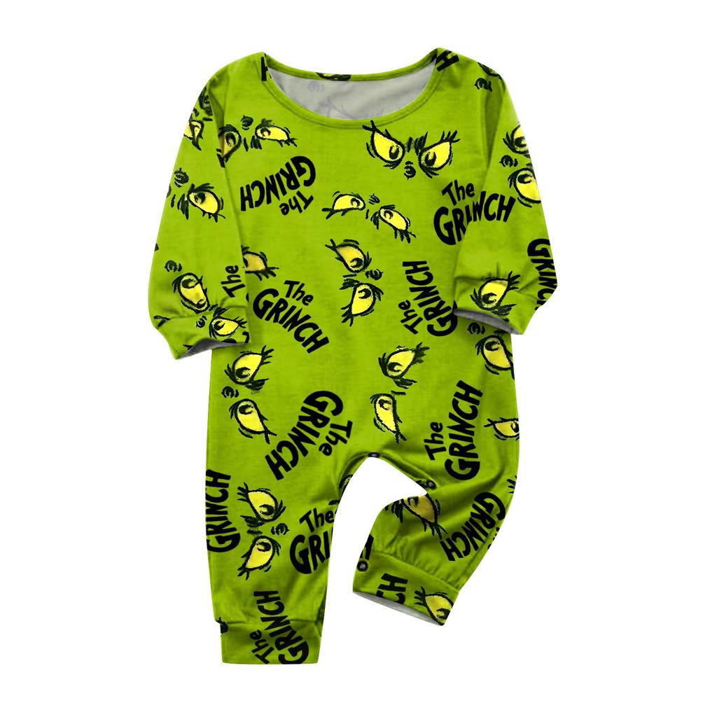Christmas Prints Family Matching Long Sleeve Tops+Pants Set Family Matching Sets