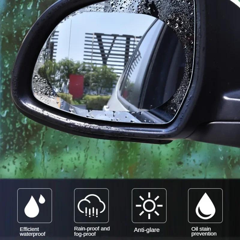Car Rearview Mirror Film Side Window Rainproof Clear Film 2Pcs Anti Fog Window Mirror Protective Sticker Car Accessories Decal