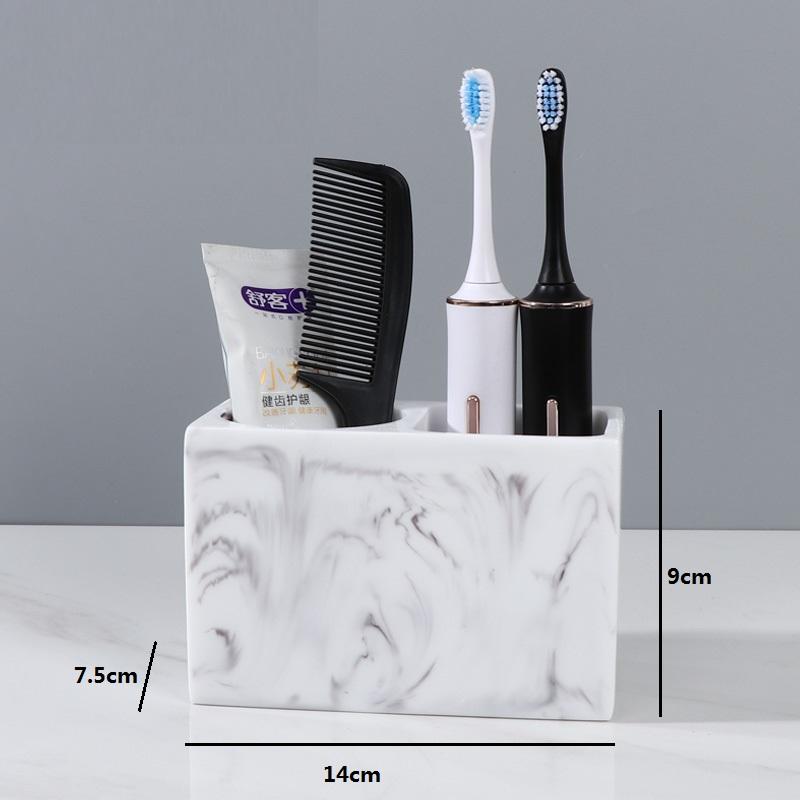Marble Stripe Resin Toothbrush Holder Bathroom set Accessories Toothpaste Holder Portable Organizer Case Sanitary Wars Suite