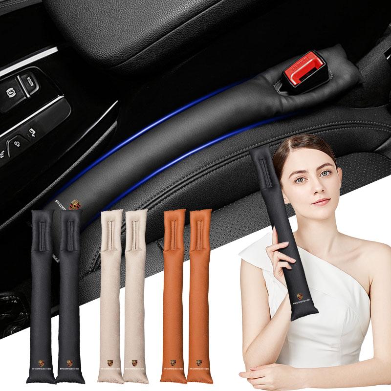 2Pcs Car Seat Gap Filler Side Seam Plug Strip Accessories For Porsche 911 918 928 944 968 Boxster Carrera-GT Cayenne Macan Panamera