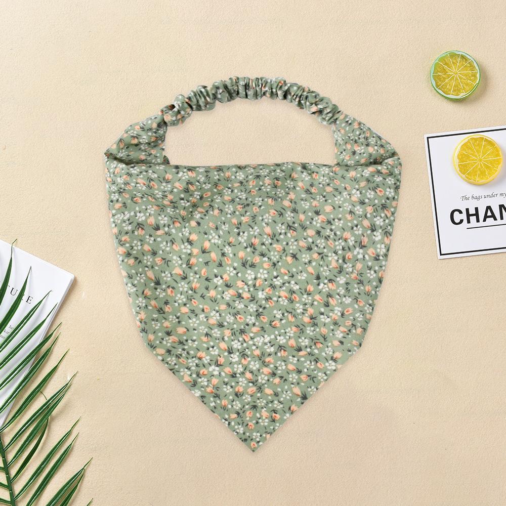 

Кружевной треугольный платок для волос Повязка на голову Ажурный вязаный с цветами Головной платок Резинка для волос Повязка для женщин Головной убор Аксессуары для волос Тюрбаны зелёный