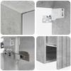 Bathroom Cabinet Set 5 Pcs Concrete Grey 50 X 14.5 X 70 Cm