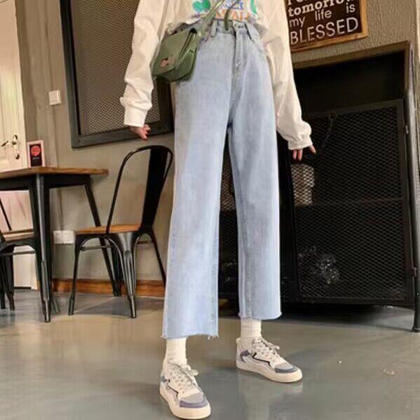 Women s Tassel Wide-Leg High-Waist Jeans - Summer Korean Style, Loose, Slimming, Versatile. S