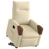 VidaXL Fauteuil inclinable électrique crème tissu 3324026