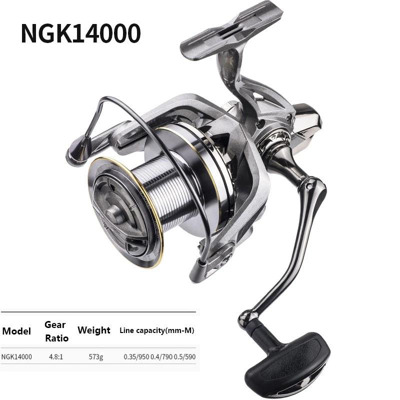 Big Spinning Fishing Reel 8000-14000 9000 10000 12000 Max Drag 20KG Sea Reel  Free Line Saltwater Freshwater Fish Pesca