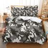 Camouflage Quilt Duvet Cover Set Full Size King Queen 3D Bedding Sets Pillowcase Linen Leopard Double Single Bed 220x240 200x200
