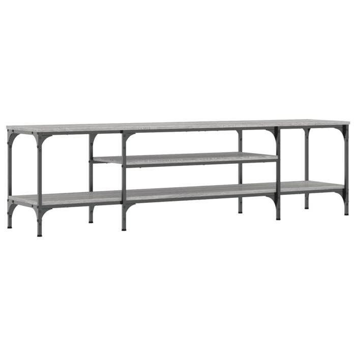 VidaXL TV Cabinet Sonoma Grey 161x35x45 Cm Engineered Wood and Iron 831811