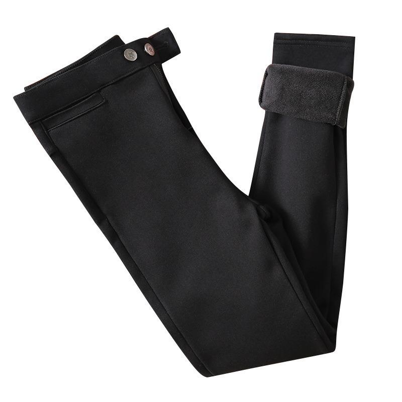 Leggings women wear autumn and winter new high waist tight magic small black pants small feet black velvet pants children