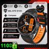2026 Neue 1100 Ultra-Lange Akkulaufzeit Smartwatch Herren Militärisches GPS-Kompass Herzfrequenz Bluetooth-Anruf 10ATM Wasserdicht HD Smartwatch