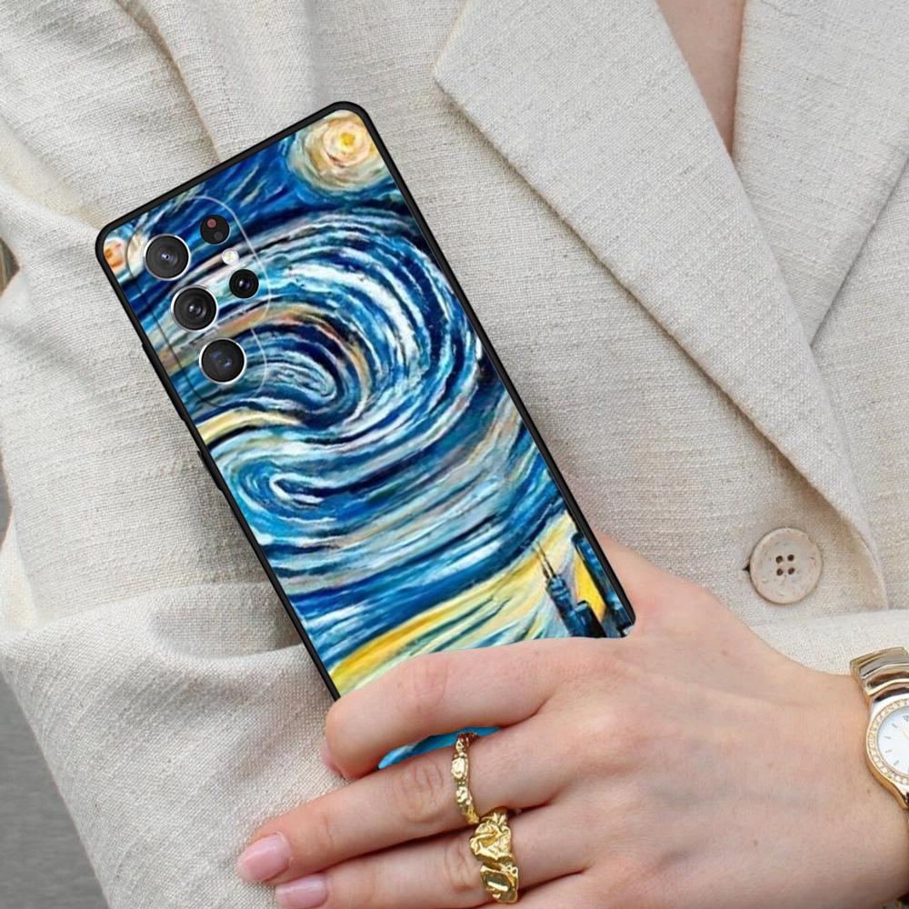 Van Gogh Starry Night Cell Phone Case for Samsung Galaxy S26 Ultra S25 S24 S23 S22 S21 S20 Note10 Cover