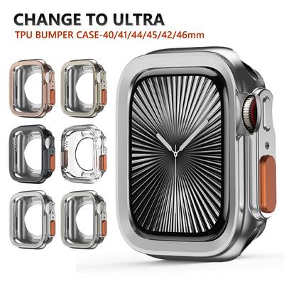 Wechsel zu Ultra TPU Hülle für Apple Watch Serie 11 10 42 46mm 45mm 41 40 44mm Bumper Displayschutz Abdeckung für iWatch 9 8 7 6 5 se
