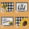 1 Stück Sonnenblumen-Bienen-Platzset Esstisch Sommer-Thema Tischdekoration Leinen Tischgeschirr Untersetzer Küchenzubehör für Kindergeburtstagsparty