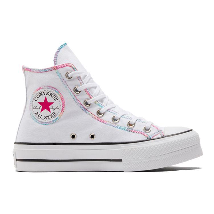 Converse All Star Lift High Top Canvas Sneakers Women Sneakers Colorful-White 572460C