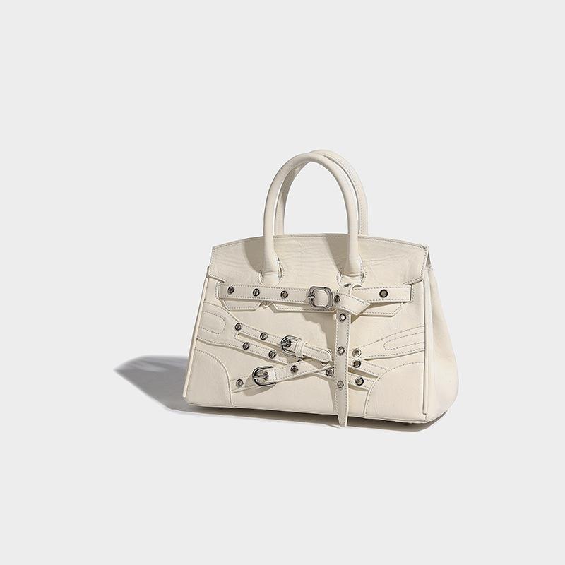 

Панк Стиль Высокое Качество Сумка Рыцаря Большая Вместимость Сумка Локомотива Высокое Чувство Сумка белый