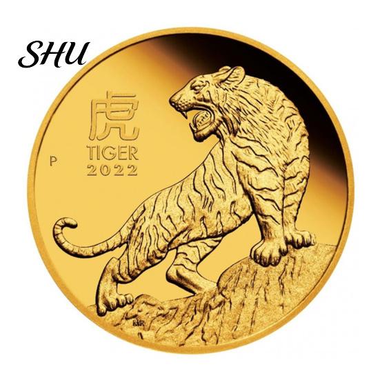 Collectible Coin 2022 Commemorative Decorative Tiger Pattern Steel Party Excellent Gift Beautiful for Souvenir
