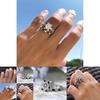 Stunning Geometry-inspired Silver Plated Blue Sapphire And Topaz Wedding Ring Set