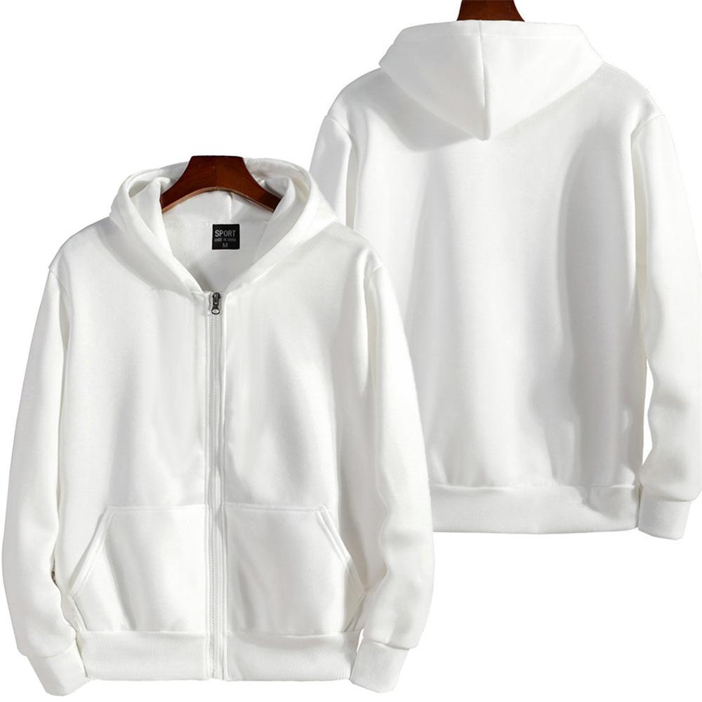 Unisex Britischer Stil Einfarbige Strickjacke mit Kapuze und Reißverschluss - Lockere Passform Sportliche Jacke