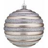 Christmas Baubles - Unspecified - Set of 6 - Silver Plastic - 10 Cm - Party Decoration