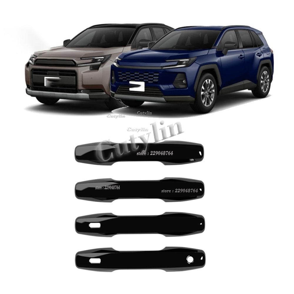 For Toyato Rav4 RAV 4 2026 2027 ABS Black/ Carbon Fiber Side door handle bowl door pull sticker cover trim decoration styling