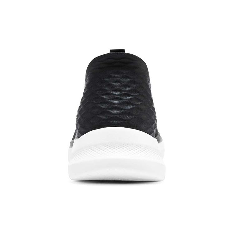 Skechers Go Walk 6 Slip-Ins Mesh Fabric Flash Technology Comfortable Daily Low-Top Casual Shoes Men Sneakers Black White 216278-BLK