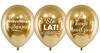 Balony Lateksowe Urodzinowe Złote Chrome Sto Lat, 30Cm, 10 Szt.