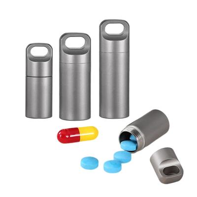 Pudełko na tabletki ze stali nierdzewnej z silikonowym pierścieniem uszczelniającym, wodoodporne, przenośne, podróżne, mini, do tabletek, do przechowywania tabletek, butelka, pojemnik