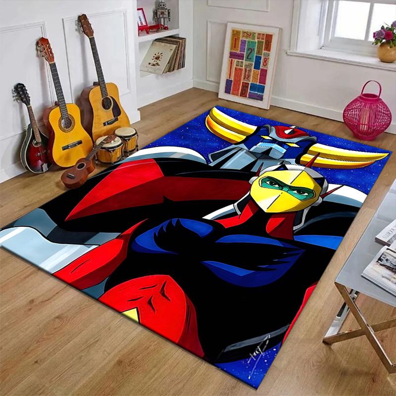 1pc UFO Robot Grendizer4 Design Printed Area Rug Carpet for Bedroom Living Room Home Decor Rugs Mat Non Slip Mat Rug for Bedside