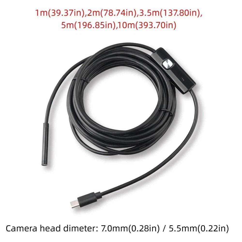 6 LED světel Typ-C Endoskopická kamera IP67 Vodotěsný Mini Endoskop Android Zařízení