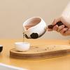 Ceramic Panda Travel Tea Set, Portable Teaware for Outdoor Camping, Kung Fu Express Cup, Creative Tea Infuser Set