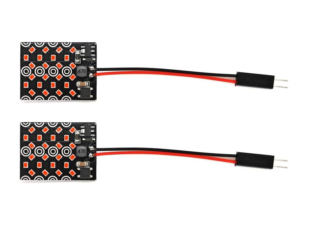 2 Pcs Panel 24 LED 12V T10, SV8.5, T4W CANBUS 1000lm Red Off-Road