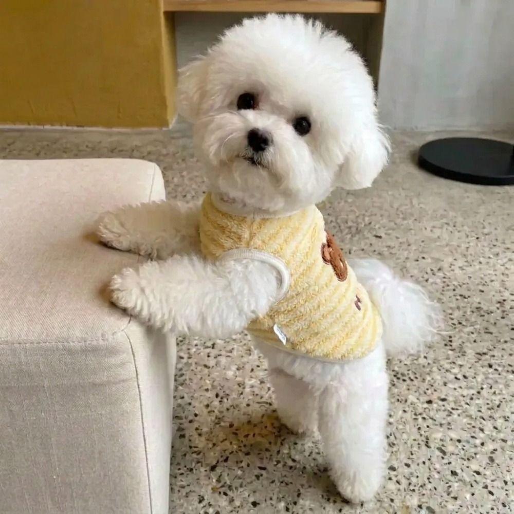 Warm Fleece Puppy Pet Clothes Washable Small Dog Sweate Cute Dog Sweater  Fall Winter Season