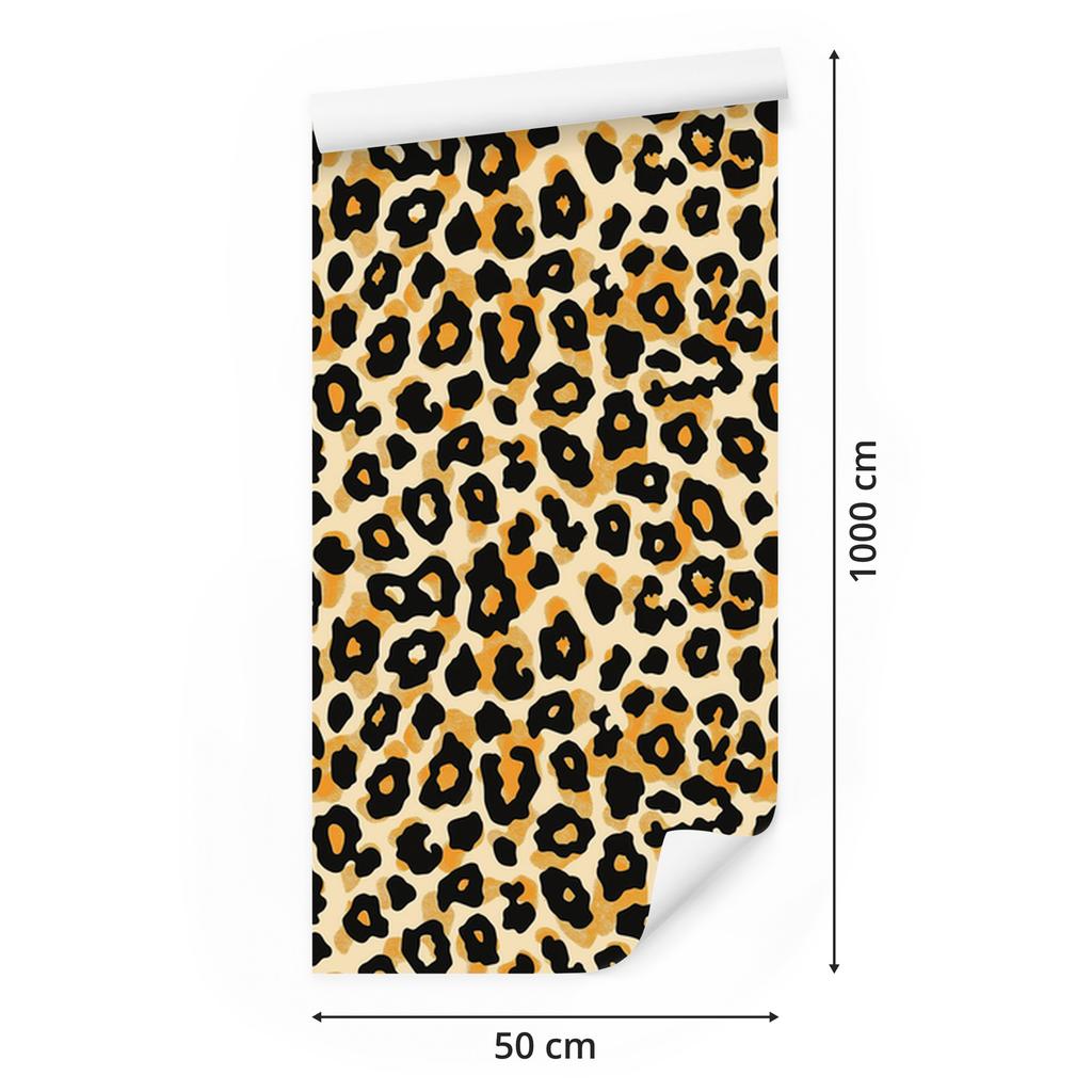 Animal Skin Wallpaper Ochre, Gold and Brown for Living Room and Bedroom 50x1000