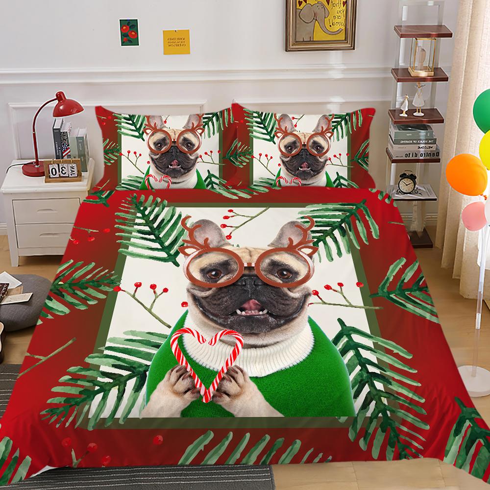 New Fashion Comforter Cover Set Dogs Bedding Sets Pets Printed Duvet Covers Queen King Size Home Textiles with Pillowcase Soft Bed Sets