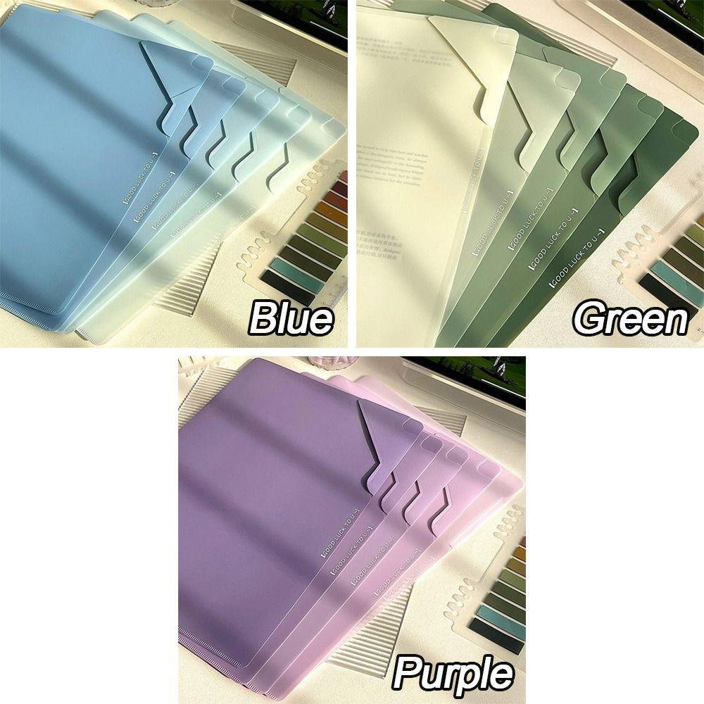 5pcs/set Clipboard File Folders Plastic File Organizer Useful Sorting Storage Bag  Stationery