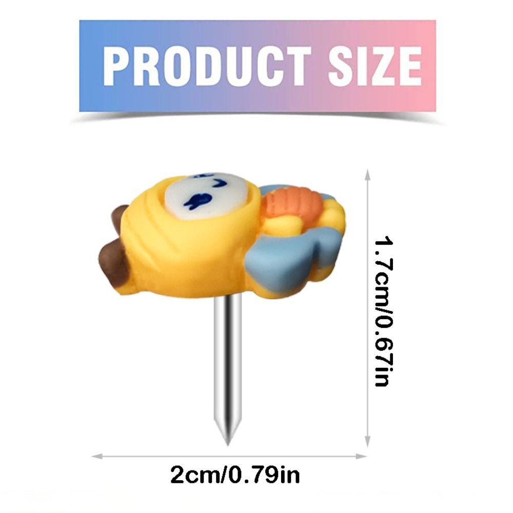 30 stk Bærbar 3D Bi Blomst Trykkenåler DIY Gjenbrukbar Tommelnål Multifunksjonell Kreativ Tavle Tommelnål Kontor Skoleutstyr