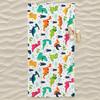 Large Dinosaur Beach Towel Quick-Dry Microfiber Bath Swim Towel with Dino Sand-Free Design Cute Dinosaur Shapes