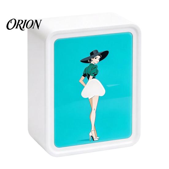 Ballerina Art Paper Dispenser Light-Up Rectangular Tissue Box, Cartoon Design LED Night Light, Decorative Desk Organizer Towel Holder for Bedroom And