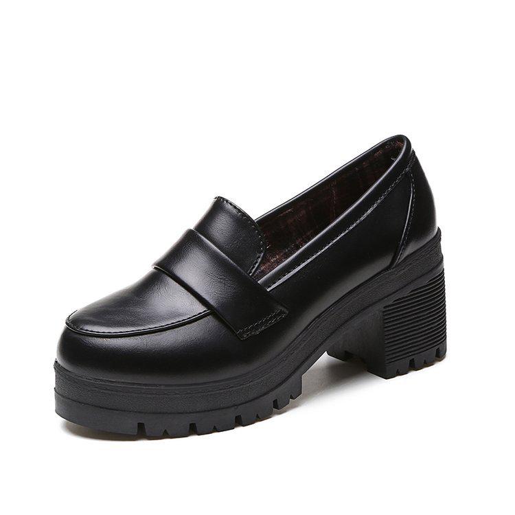 Thick-soled Mary Jane small leather shoes women's 2025 spring new college style thick heel round head retro Japanese uniform jk shoes