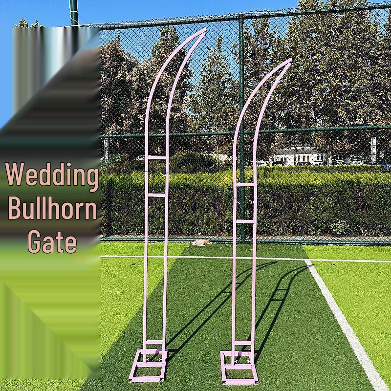 New Outdoor Wedding Arch Flower Stand - Ox Horn Gate Decoration